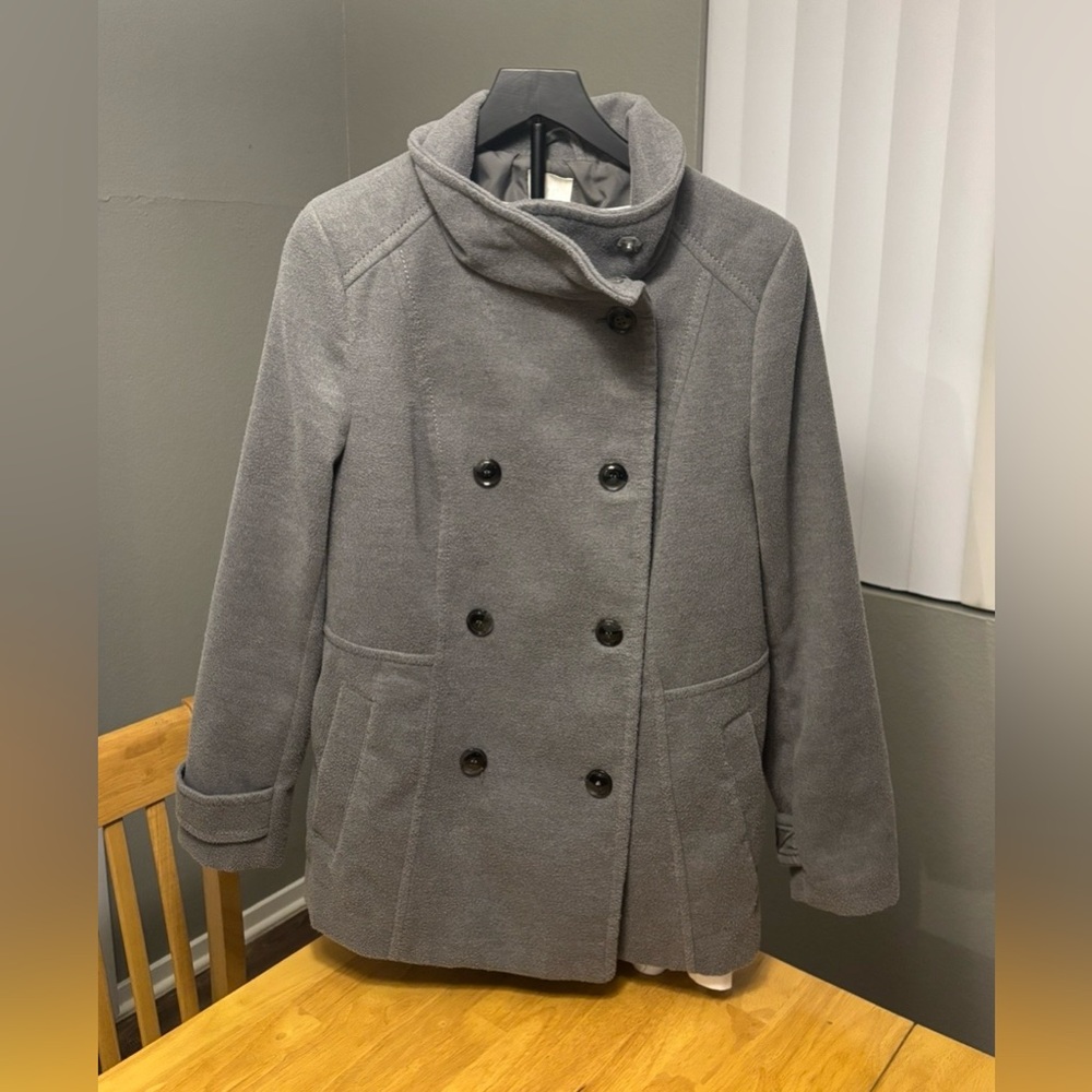 H&M Gray Double-Breasted Coat